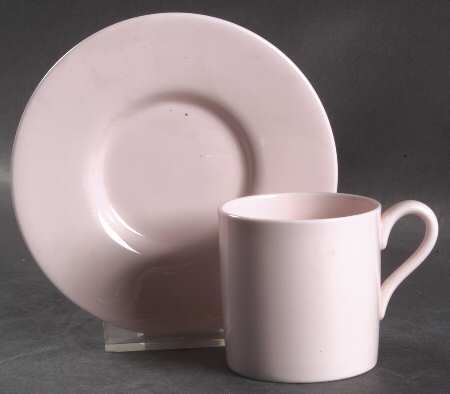 Alpine Pink (No #, No Design) Bond Shape Demitasse Cup and Saucer Set