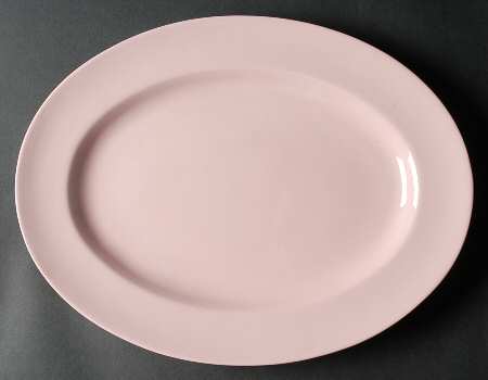 Alpine Pink (No #, No Design) 15" Oval Serving Platter
