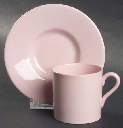 Alpine Pink (No Design, No#, Smooth) Bond Shape Demitasse Cup and Saucer Set