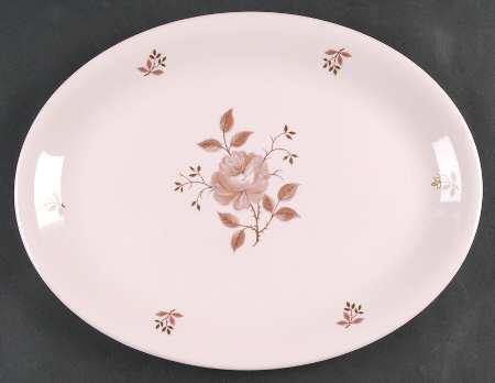 Alpine Rose 13" Oval Serving Platter