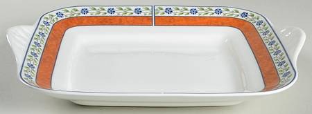 Amalfi Square Handled Cake Plate