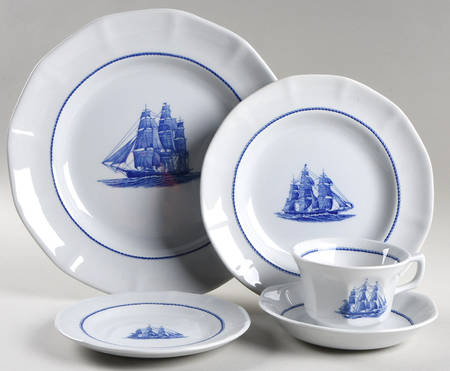 American Clipper Blue 5 Piece Place Setting by Wedgwood