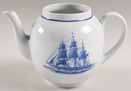 American Clipper Blue Teapot No Lid by Wedgwood