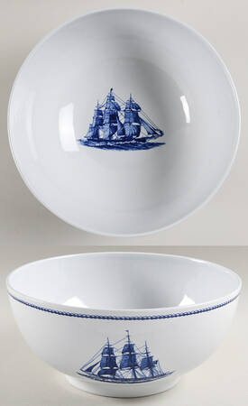 American Clipper Blue 9" Salad Serving Bowl by Wedgwood