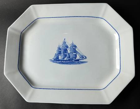 American Clipper Blue 15" Oval Serving Platter