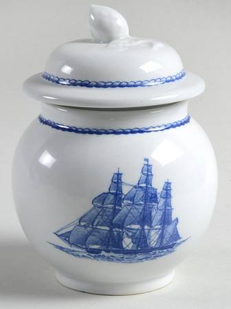 American Clipper Blue Mini Sugar Bowl & Lid