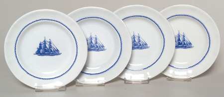 American Clipper Blue Bread & Butter Plate - Set of 4