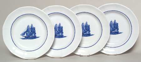 American Clipper Blue Dinner Plate - Set of 4