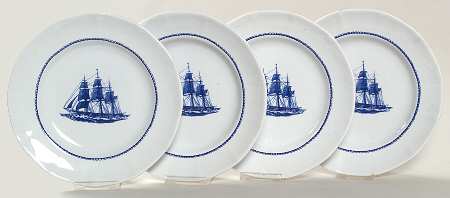 American Clipper Blue Luncheon Plate - Set of 4