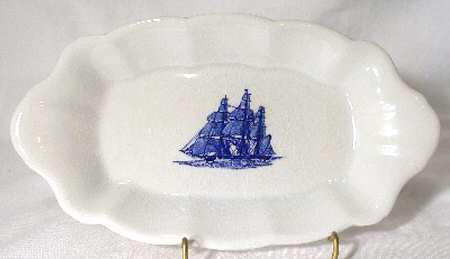 American Clipper Blue Pickle Dish