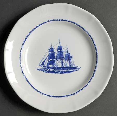 American Clipper Blue Luncheon Plate