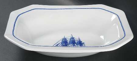 American Clipper Blue 10" Oval Vegetable Bowl by Wedgwood