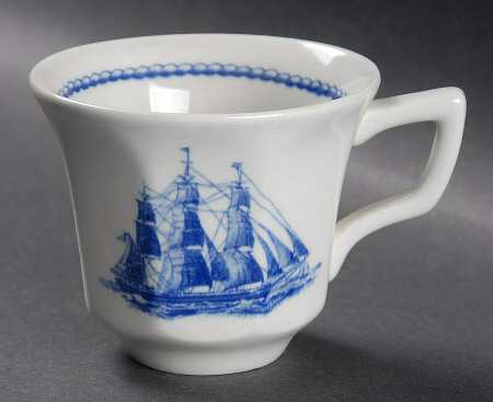 American Clipper Blue Flat Demitasse Cup by Wedgwood