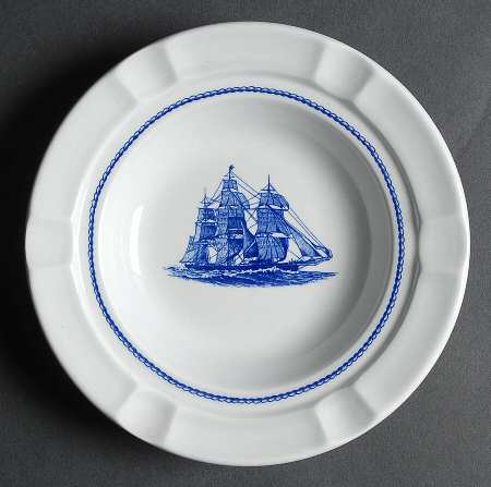 American Clipper Blue Large Ashtray