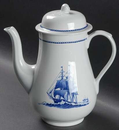 American Clipper Blue Coffee Pot & Lid by Wedgwood