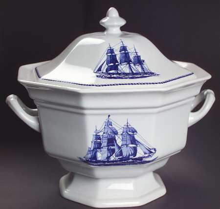 American Clipper Blue Tureen &  Lid