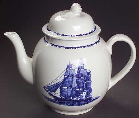American Clipper Blue Teapot & Lid by Wedgwood