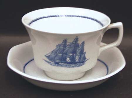 American Clipper Blue Oversized Cup & Saucer Set