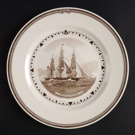 American Clipper Ship Brown Luncheon Plate