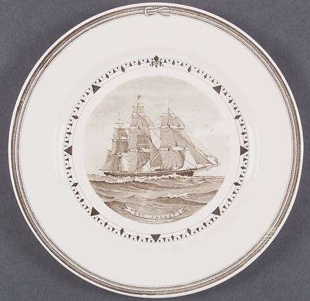 American Clipper Ship Brown Luncheon Plate