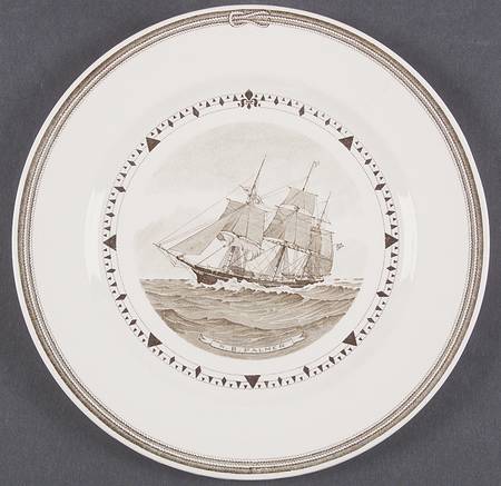 American Clipper Ship Brown Luncheon Plate