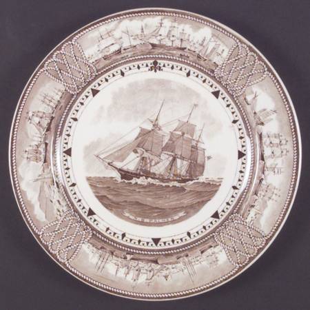 The American Clipper Ship Brown Luncheon Plate