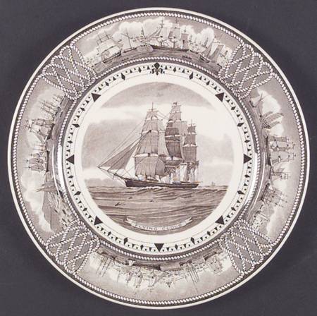The American Clipper Ship Brown Luncheon Plate