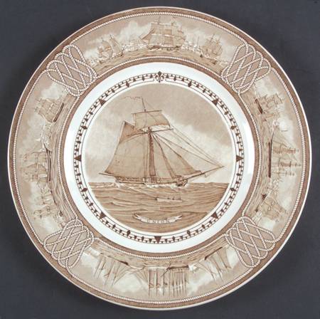 The American Clipper Ship Brown Dinner Plate