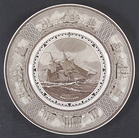 The American Clipper Ship Brown Dinner Plate