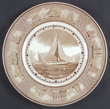 The American Clipper Ship Brown Dinner Plate
