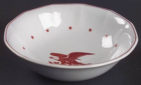 American Eagle Red Coupe Cereal Bowl
