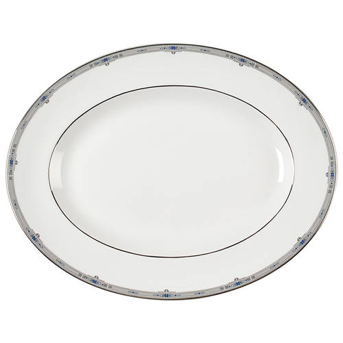 Amherst (Platinum Trim) 14" Oval Serving Platter