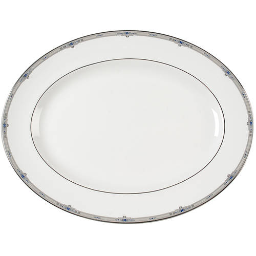 Amherst (Platinum Trim) 15" Oval Serving Platter