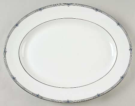 Amherst (Platinum Trim) 17" Oval Serving Platter