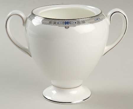 Amherst (Platinum Trim) Globe Shape Sugar Bowl No Lid