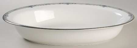 Amherst (Platinum Trim) 10" Oval Vegetable Bowl