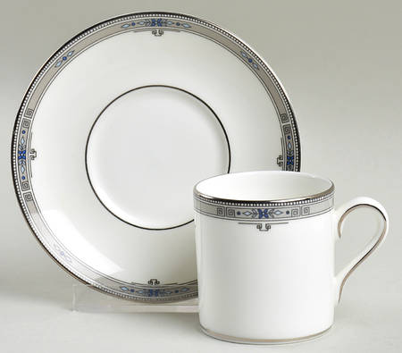 Amherst (Gold Trim) Flat Demitasse Cup & Saucer Set