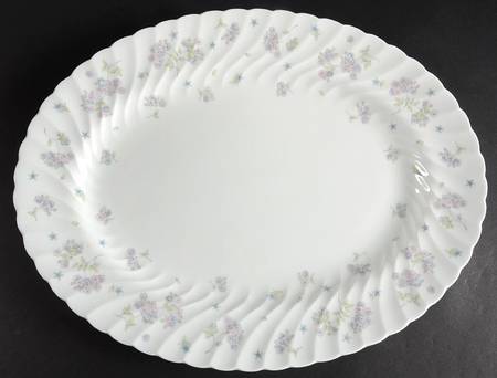 April Flowers 15" Oval Serving Platter