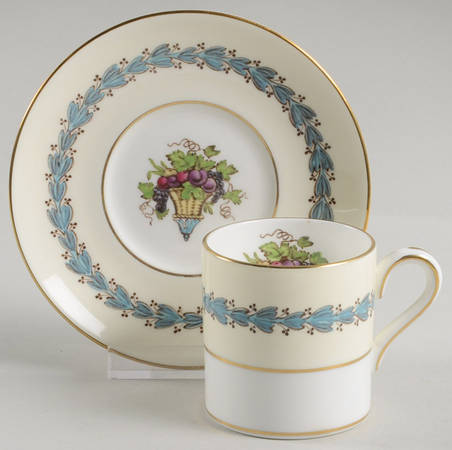 Appledore Bond Shape Demitasse Cup and Saucer Set