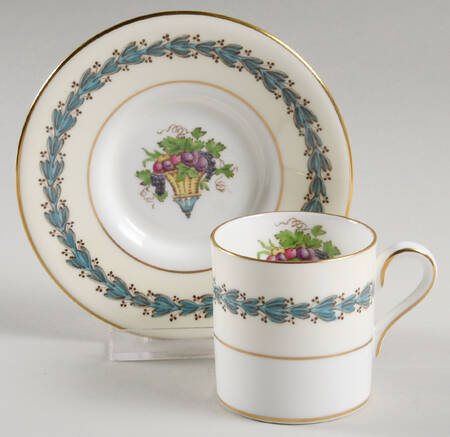 Appledore Bond Shape Demitasse Cup and Saucer Set