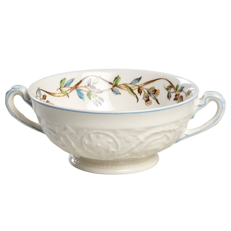 Argyle Footed Cream Soup Bowl
