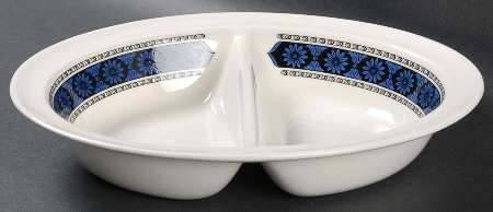 Argosy 9" Oval Divided Vegetable Bowl
