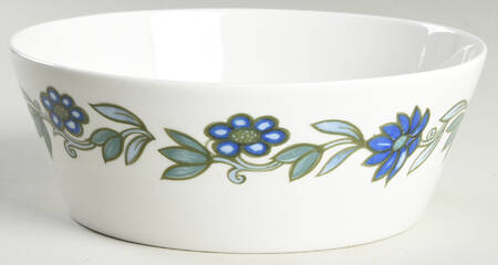 Art Nouveau Blue 8" Round Vegetable Bowl