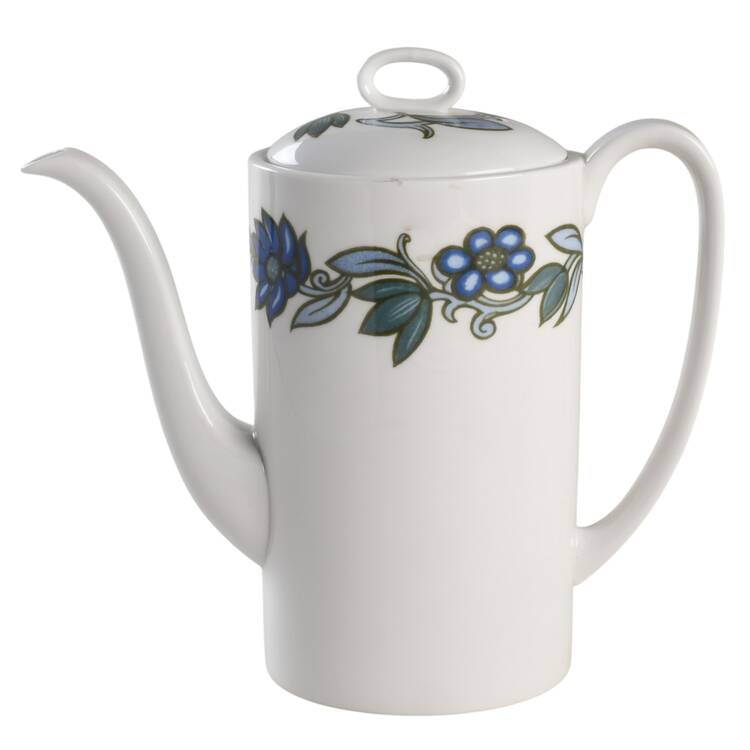 Art Nouveau Blue Coffee Pot & Lid
