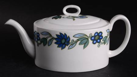 Art Nouveau Blue Teapot & Lid
