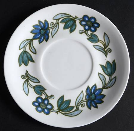 Art Nouveau Blue Underplate for Gravy Boat