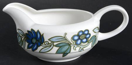 Art Nouveau Blue Gravy Boat