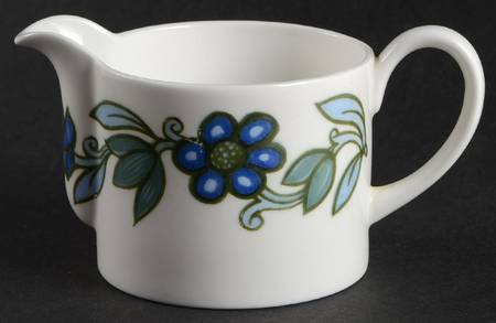 Art Nouveau Blue Mini Creamer