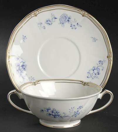 Ashbury Footed Cream Soup Bowl & Saucer Set