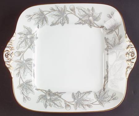 Ashford Grey Square Handled Cake Plate